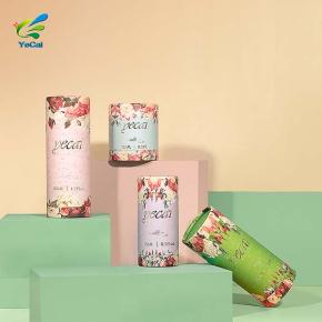 Personality design cardboard cylinder round paper tube cosmetic essential oil packaging box