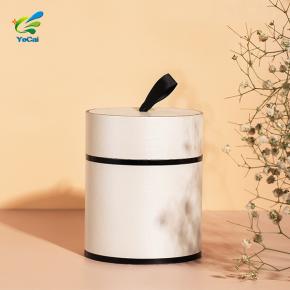 Custom round candle box cylinder cardboard canister packaging for candle packaging