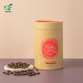 Customized food grade cardboard empty round paper tube packaging for coffee bean