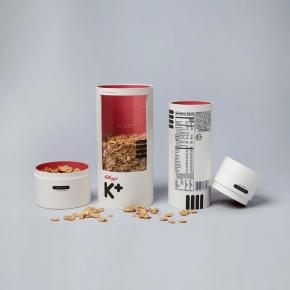 Food Grade Paper Tube Cylinder Cardboard Box Can Oat Breakfast Food Paper Tube With Window