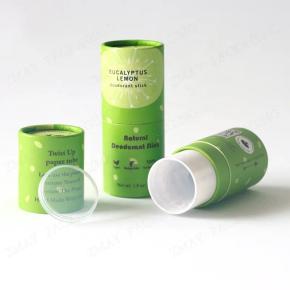 empty paper cylinder deodorant stick container twist up tube