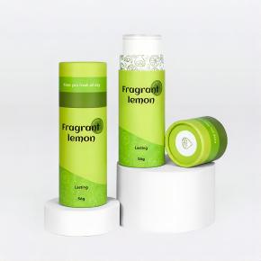 Refillable paper tube for deodorant